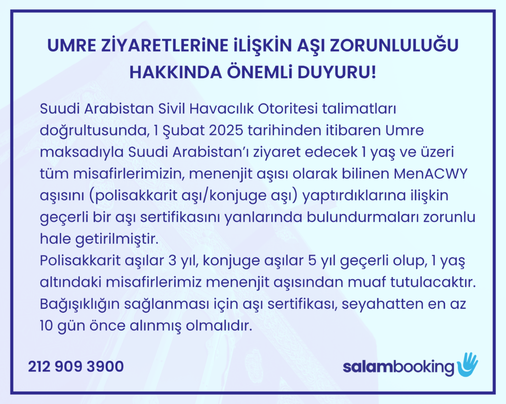 Hac ve Umre Aşı Zorunluluğu  